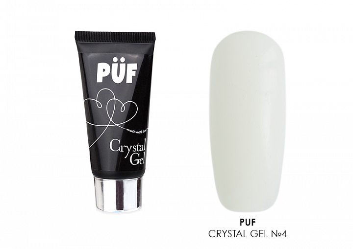 PUF, Crystal Gel - полигель (№4 молочный), 30 гр