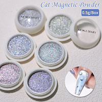Cat Magnetic Powder NDM003 - магнитный пигмент 2в1 "Кошачий глаз"