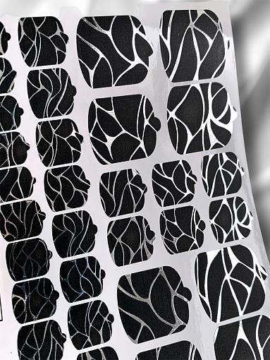 Anna Tkacheva, наклейки пленки для педикюра с фольгой VIP-079