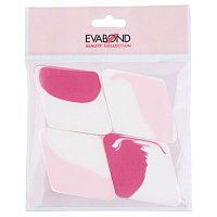 Irisk, EVABOND - cпонжи для макияжа ромбовидные двухцветные, 4 шт