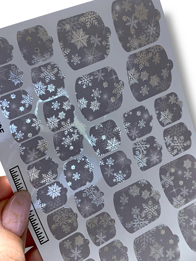 Anna Tkacheva, наклейки пленки для педикюра с фольгой VIP-070