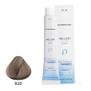 TNL, Million Gloss - крем-краска для волос (9.22 Очень светлый блонд фиолетовый интенсив.), 100 мл