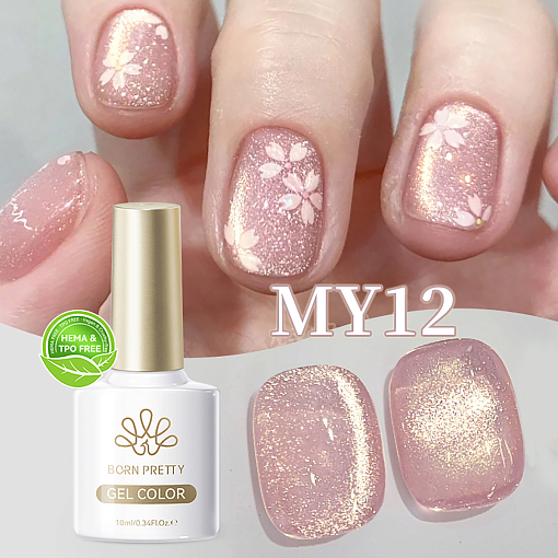 Born Pretty, Colored Cat Magnetic Gel-Light Flow - магнитный гель-лак "кошачий глаз" MY12, 10 мл