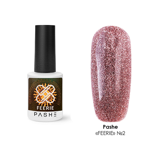 PASHE, Feerie - светоотражающий гель-лак №02 (вечеринка фламинго), 9 мл