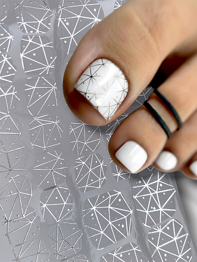 Anna Tkacheva, наклейки пленки для педикюра с фольгой VIP-085