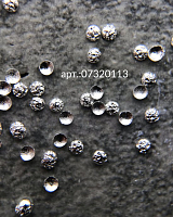 Artex, декор металлический полусферы круглые шлифованные (серебро 1 мм)