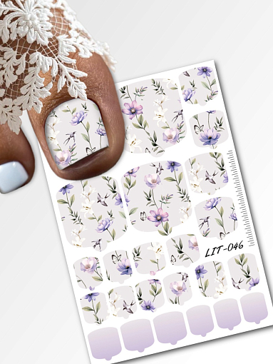 Anna Tkacheva, мини наклейки пленки для педикюра LIT-046 Anna Tkacheva, мини наклейки пленки для педикюра LIT-046