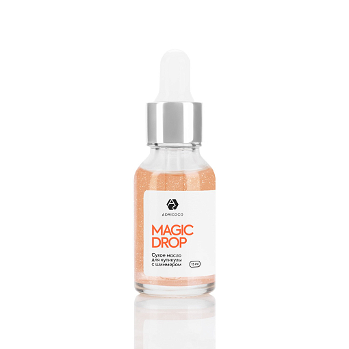 Adricoco, Magic Drop - сухое масло для кутикулы с шиммером (ваниль), 15 мл