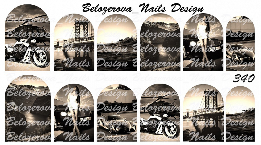 Слайдер-дизайн Belozerova Nails Design на прозрачной пленке (340)