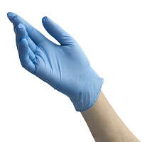 Benovy, Nitrovinyl - перчатки нитровиниловые гладкие (голубые, XL), 50 пар