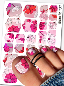 Anna Tkacheva, наклейки пленки для педикюра PR-737