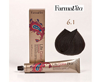 FarmaVita, Life Color Plus - крем-краска для волос (6.1 темный пепельный блондин)