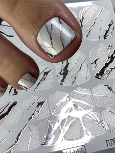 Anna Tkacheva, наклейки пленки для педикюра с фольгой VIP-075