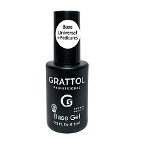 Grattol,Rubber Base Universal+Pedicures - жидкая база средней жесткости, 9 мл