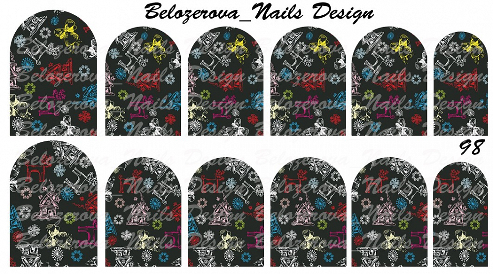 Слайдер-дизайн Belozerova Nails Design на белой пленке (98)