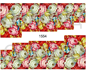 Слайдер-дизайн "Цветочная роспись 1554"