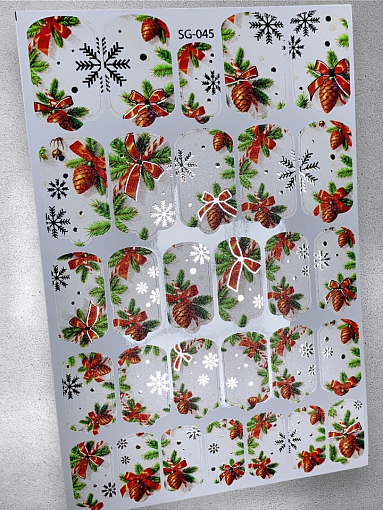 Anna Tkacheva, фольгированные наклейки пленки для дизайна ногтей SG-045