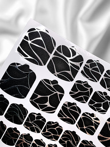 Anna Tkacheva, наклейки пленки для педикюра с фольгой VIP-079
