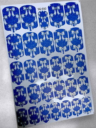 Anna Tkacheva, фольгированные наклейки пленки для дизайна ногтей SG-032