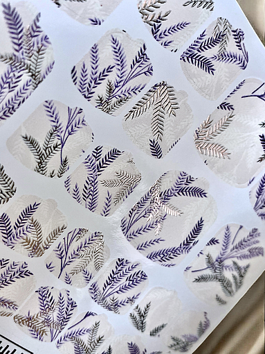 Anna Tkacheva, наклейки пленки для педикюра с фольгой VIP-073