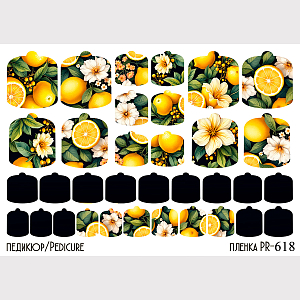 Anna Tkacheva, наклейки пленки для педикюра PR-618