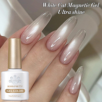 Born Pretty, White Cat Magnetic Gel - магнитный гель-лак "кошачий глаз", 10 мл