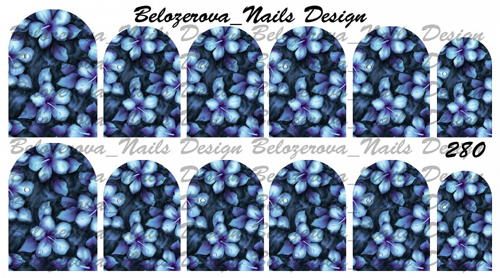 Слайдер-дизайн Belozerova Nails Design на белой пленке (280)
