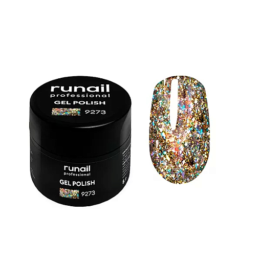 RuNail, гель-лак с блестками "Дракон" №9273, 5 гр