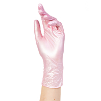 Adele, перчатки для маникюриста нитриловые (розовый перламутр, M), 50 пар