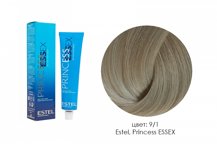 Estel, Princess Essex - крем-краска (9/1 блондин пепельный/ серебро), 60 мл