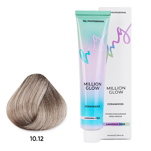 TNL, Million glow Ammonia free collection Ceramides - крем-краска для волос (оттенок №10.12), 100 мл