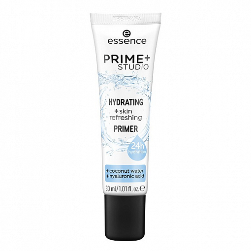 Essence, PRIME+ STUDIO hydrating + skin refreshing primer - праймер для лица, 30 мл