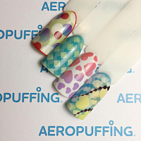 Aeropuffing Stencil №10 - многоразовый трафарет №10 (сердечки)