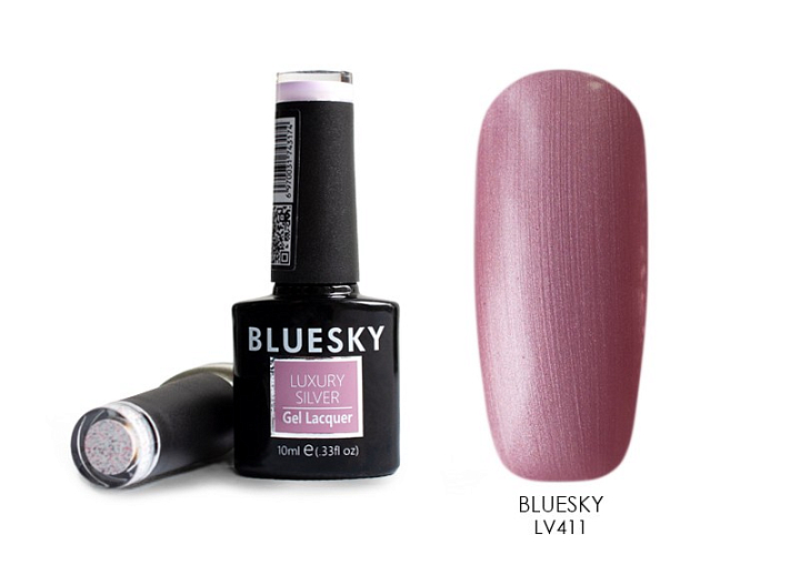 УЦЕНКА, Bluesky, гель-лак Luxury Silver (LV411), 10 мл