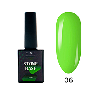 TNL, Stone Base - жесткая цветная база для гель-лака №06 (салатовый), 10 мл