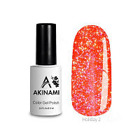Akinami, Color Gel Polish - гель-лак светоотражающий (Holiday №02), 9 мл