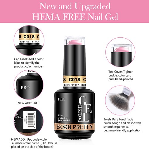 Born Pretty, PRO Gel Polish - витражный гель-лак C005, 15 мл