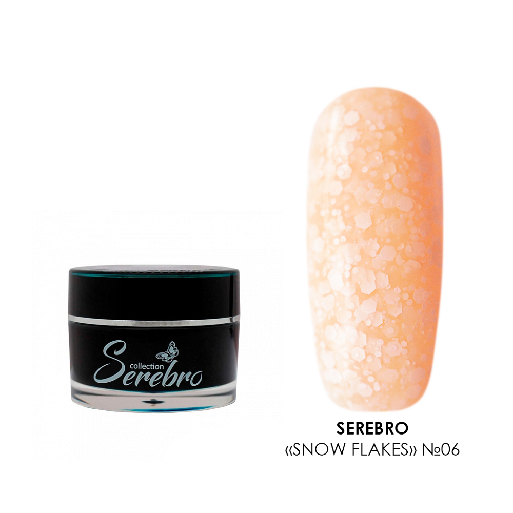 Serebro, Snow Flakes - гель-лак (№06), 5 мл