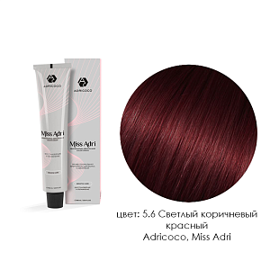 Adricoco, Miss Adri - крем-краска для волос (5.6 Светлый коричневый красный), 100 мл