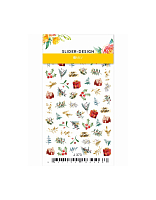 Milv, набор №11 слайдеры дизайн для ногтей (новый год, зима, снежинки, фразы), 4 шт