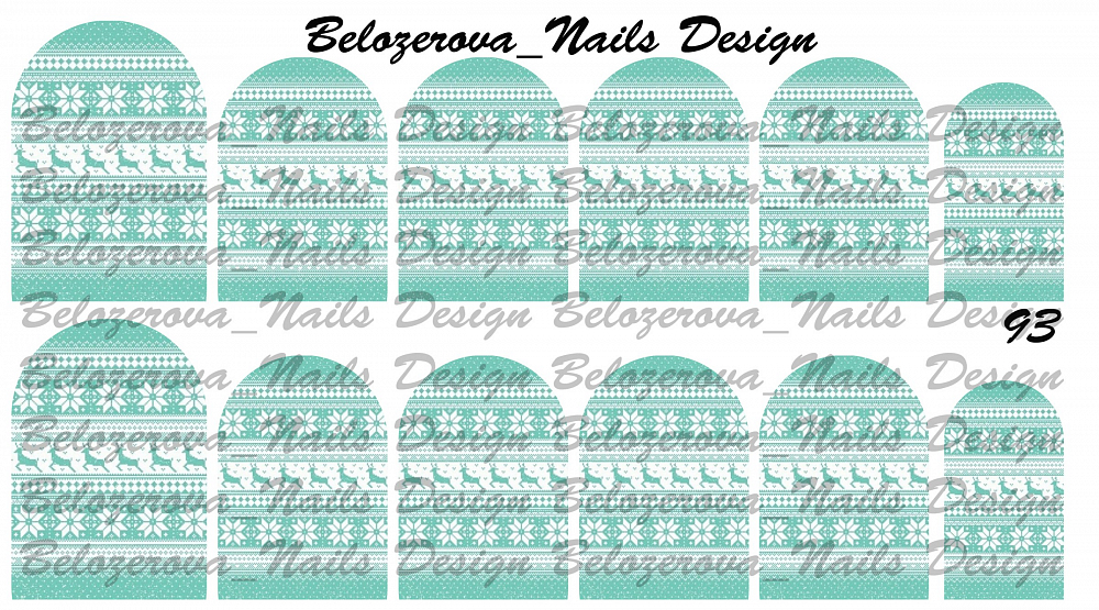 Слайдер-дизайн Belozerova Nails Design на белой пленке (93)