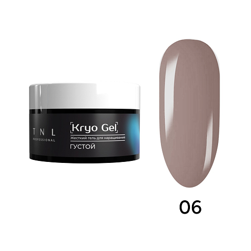 TNL, Kryo Gel - жесткий густой гель для наращивания №6 (шоколадный грильяж), 18 мл