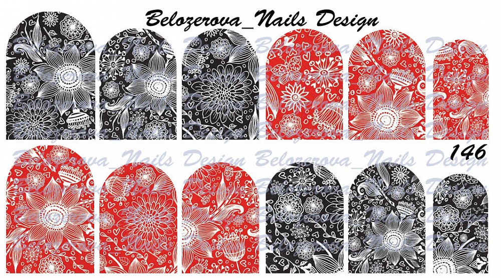 Слайдер-дизайн Belozerova Nails Design на белой пленке (146)