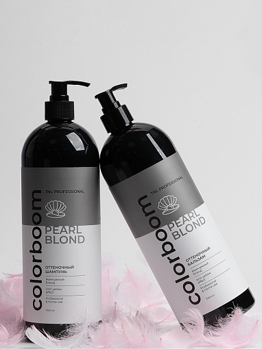 TNL, Pearl Blond - набор №35 оттеночный шампунь и бальзам для жемчужного блонда (1000 мл + 1000 мл)