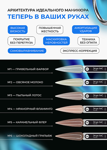 TNL, Kryo Gel - жесткий густой гель для наращивания №6 (шоколадный грильяж), 30 мл