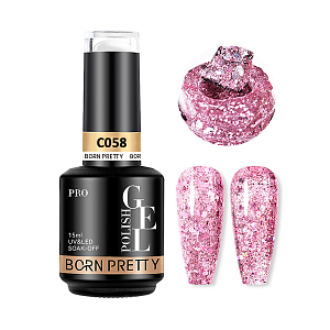 Born Pretty, PRO Gel Polish - гель-лак с блестками C058, 15 мл