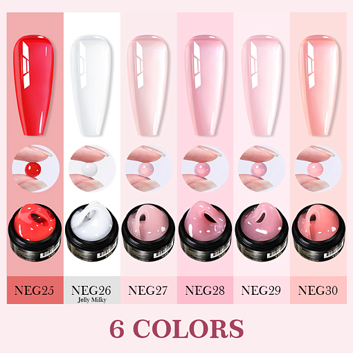 Born Pretty, Jelly Non Stick hand extension gel - гель-пластилин для наращивания NEG25, 15 мл