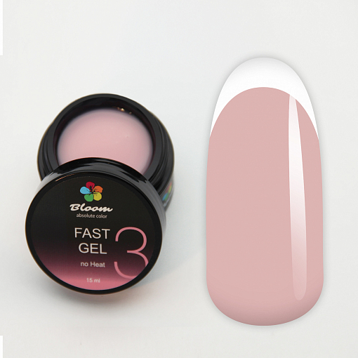 Bloom, Fast gel no heat - гель низкотемпературный №03 (светлый розовый), 15 мл