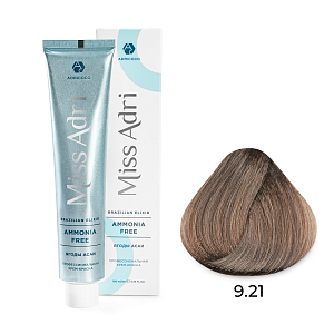 Adricoco, Miss Adri Brazilian Elixir Ammonia free - крем-краска для волос (оттенок 9.21), 100 мл