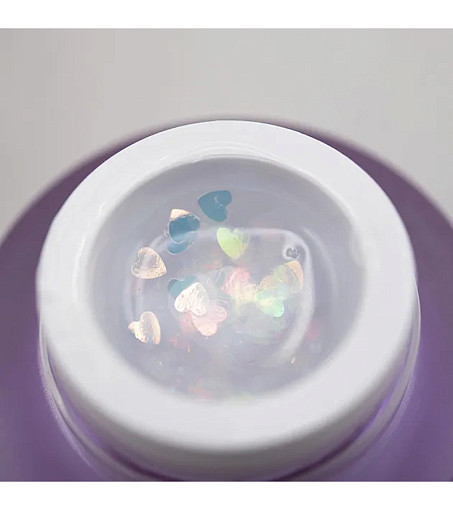 Patrisa nail, Romantic gel Valentine - прозрачный гель для дизайна с сердцами, 5 гр